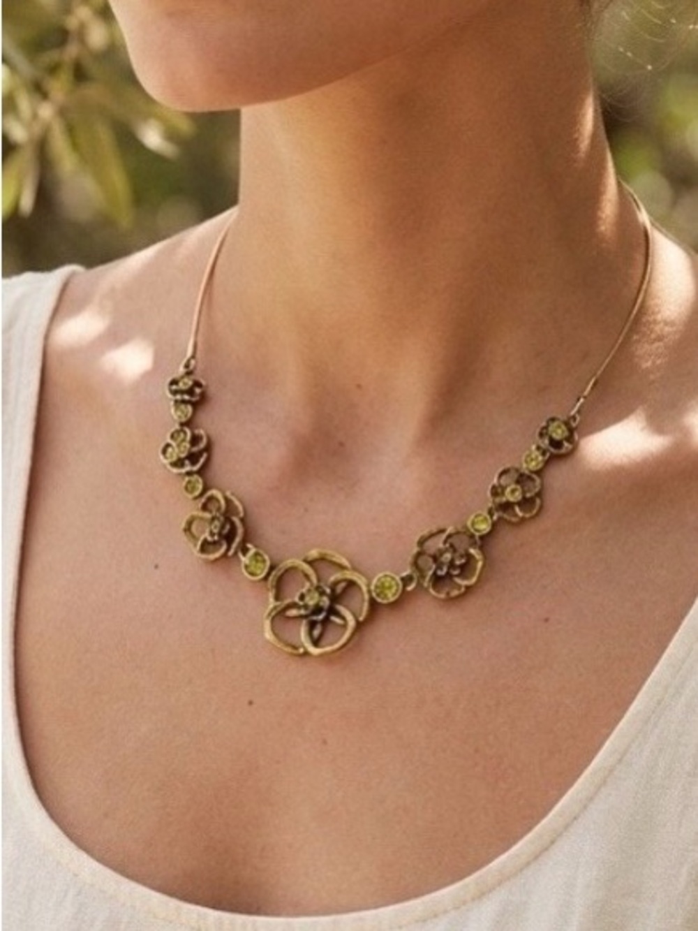 NWT - Pilgrim Danish Design "Flower Power" Enamel Necklace